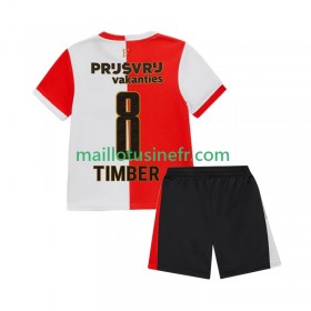 Maillot de Foot Feyenoord Rotterdam Quinten Timber 8 Domicile 2025-26 - Enfant